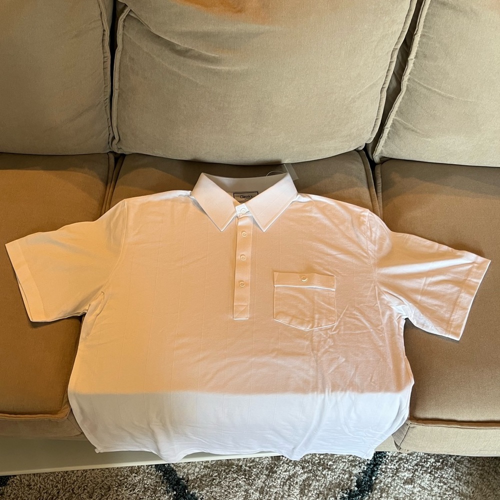 Vintage Short-sleeve Polo Shirt with Front pocket